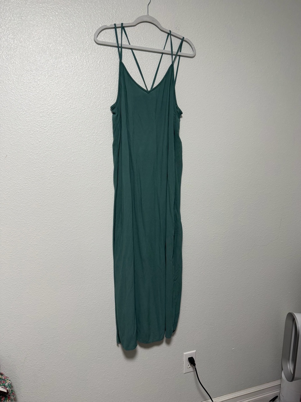 aerie Teal Strappy Maxi Slip Dress SZ XL
